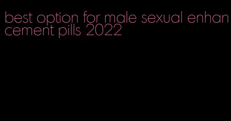 best option for male sexual enhancement pills 2022