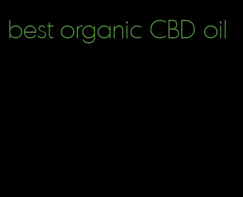 best organic CBD oil