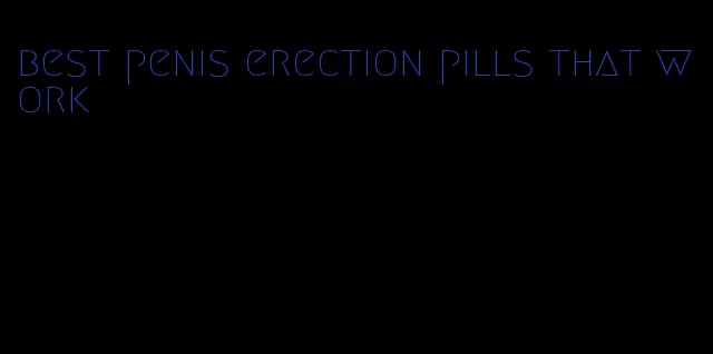 best penis erection pills that work