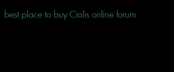 best place to buy Cialis online forum