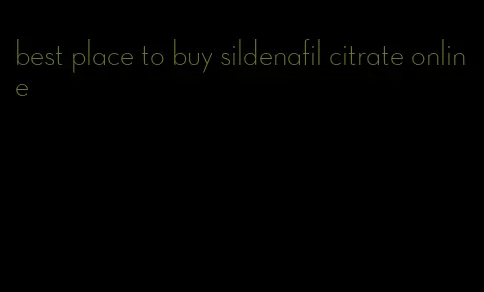 best place to buy sildenafil citrate online