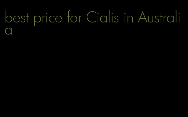 best price for Cialis in Australia