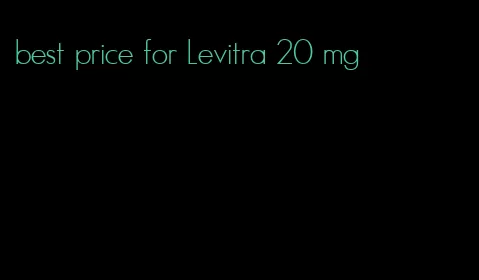 best price for Levitra 20 mg