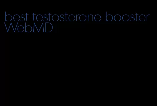 best testosterone booster WebMD