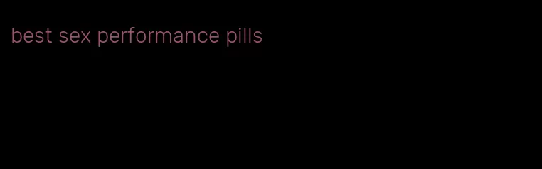 best sex performance pills