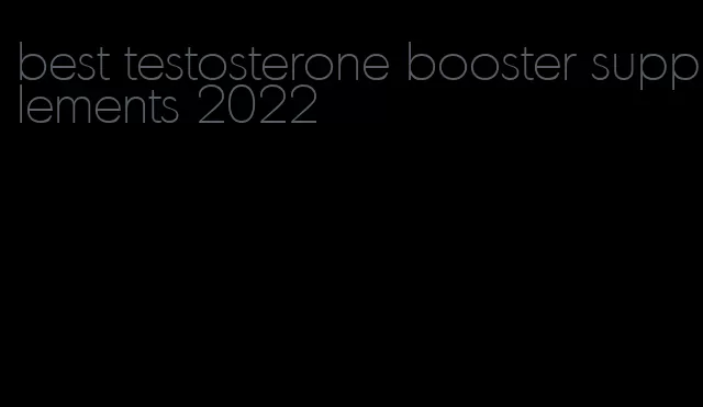 best testosterone booster supplements 2022