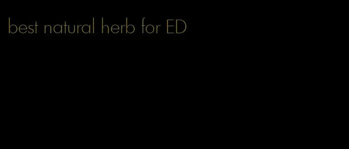 best natural herb for ED