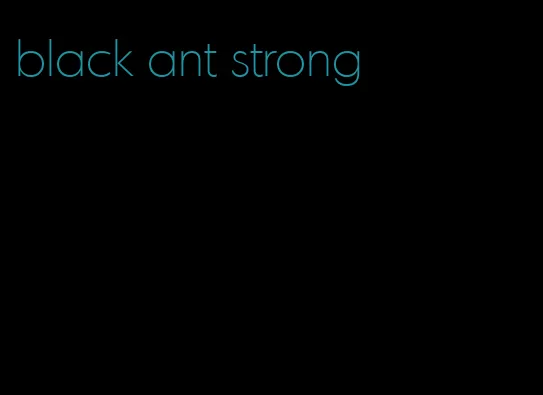 black ant strong