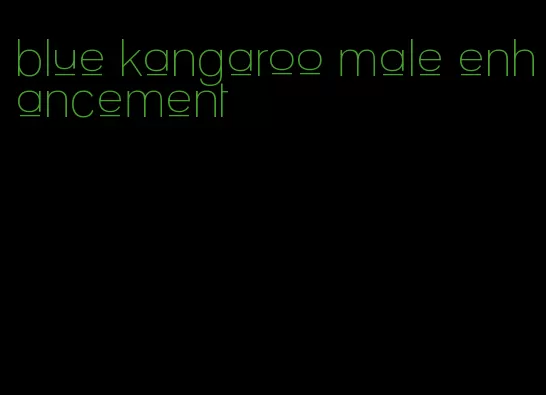 blue kangaroo male enhancement