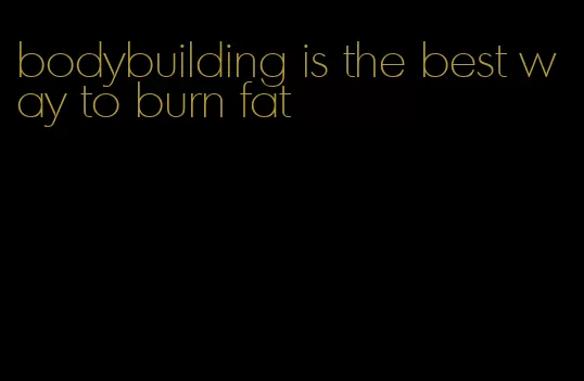 bodybuilding is the best way to burn fat