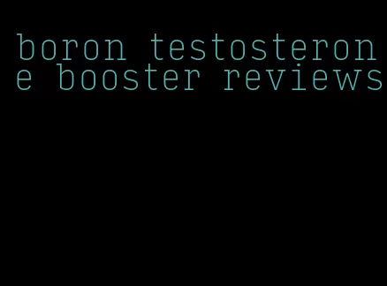 boron testosterone booster reviews