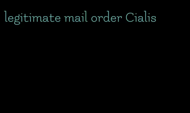 legitimate mail order Cialis