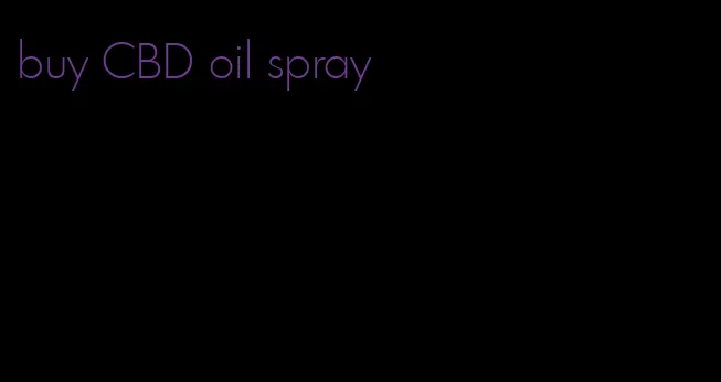 buy CBD oil spray