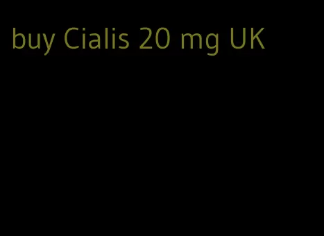 buy Cialis 20 mg UK