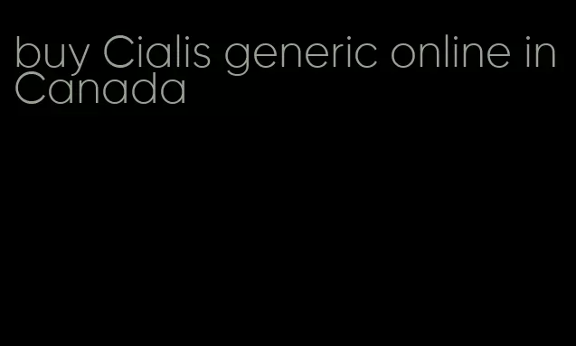 buy Cialis generic online in Canada