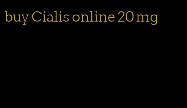 buy Cialis online 20 mg