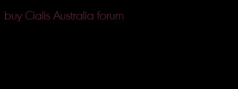 buy Cialis Australia forum