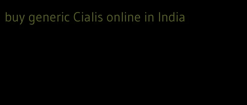 buy generic Cialis online in India