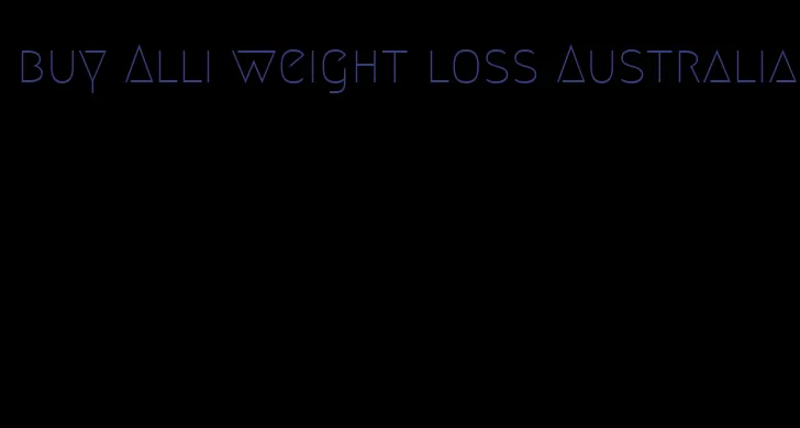 buy Alli weight loss Australia