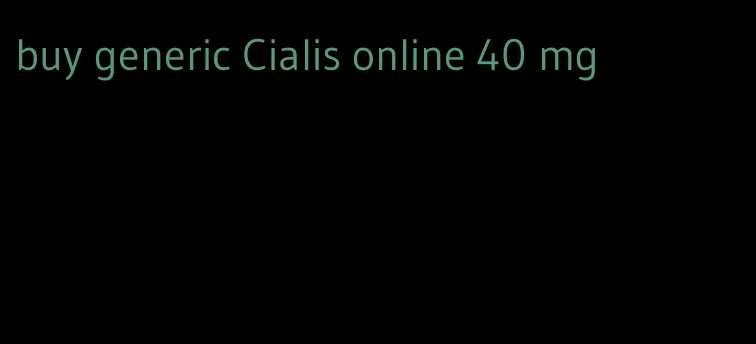 buy generic Cialis online 40 mg