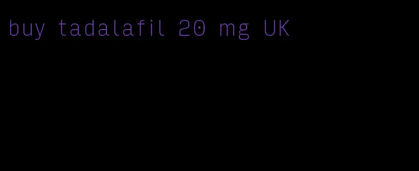 buy tadalafil 20 mg UK