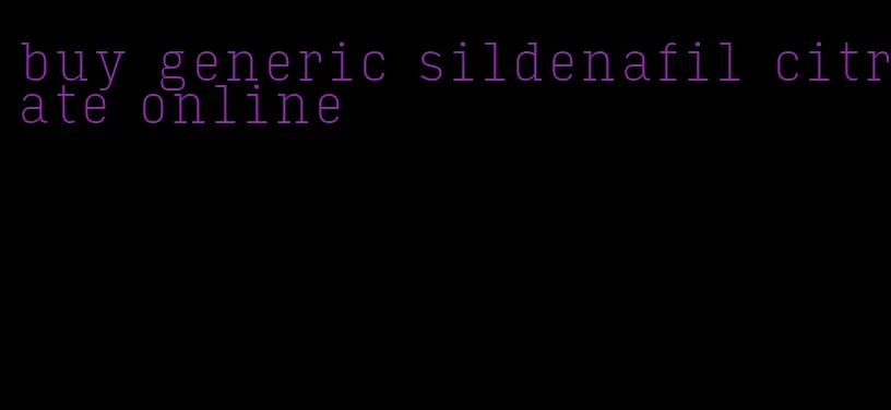 buy generic sildenafil citrate online