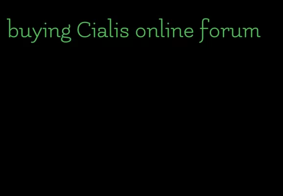 buying Cialis online forum