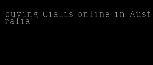 buying Cialis online in Australia