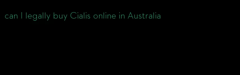 can I legally buy Cialis online in Australia