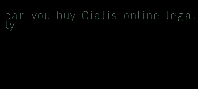 can you buy Cialis online legally