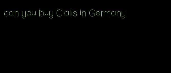 can you buy Cialis in Germany