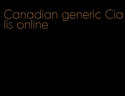 Canadian generic Cialis online