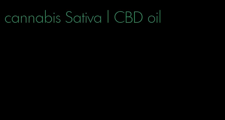 cannabis Sativa l CBD oil