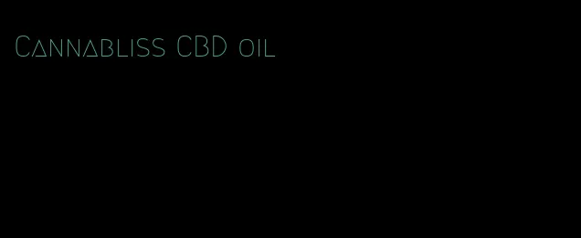 Cannabliss CBD oil