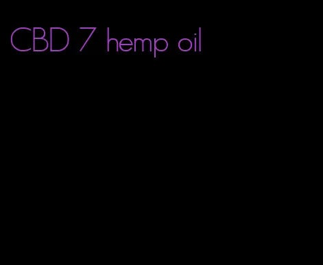 CBD 7 hemp oil