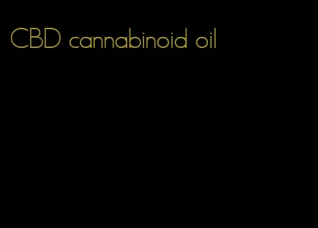 CBD cannabinoid oil