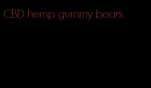 CBD hemp gummy bears