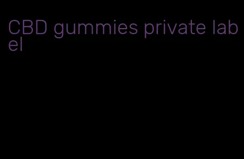 CBD gummies private label