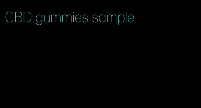 CBD gummies sample