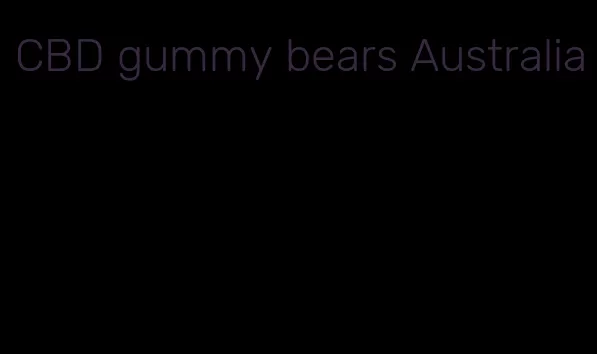 CBD gummy bears Australia