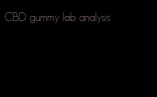 CBD gummy lab analysis