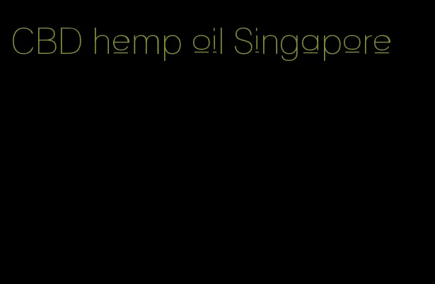 CBD hemp oil Singapore