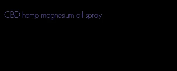 CBD hemp magnesium oil spray