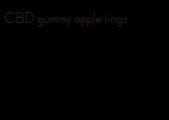 CBD gummy apple rings