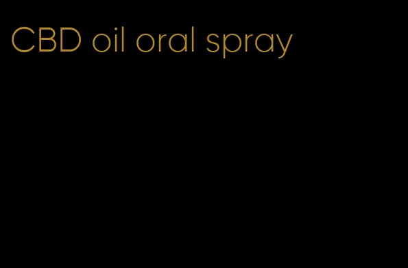 CBD oil oral spray