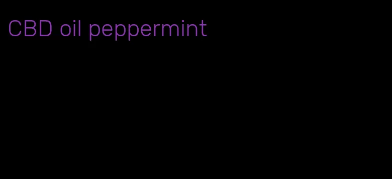 CBD oil peppermint