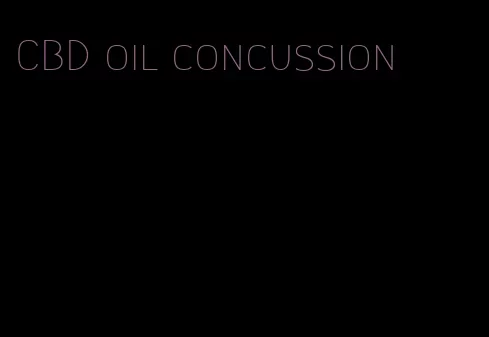 CBD oil concussion