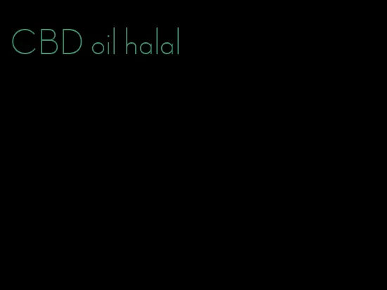 CBD oil halal