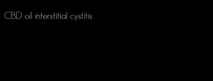 CBD oil interstitial cystitis