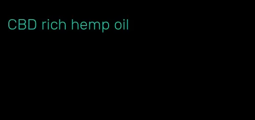 CBD rich hemp oil